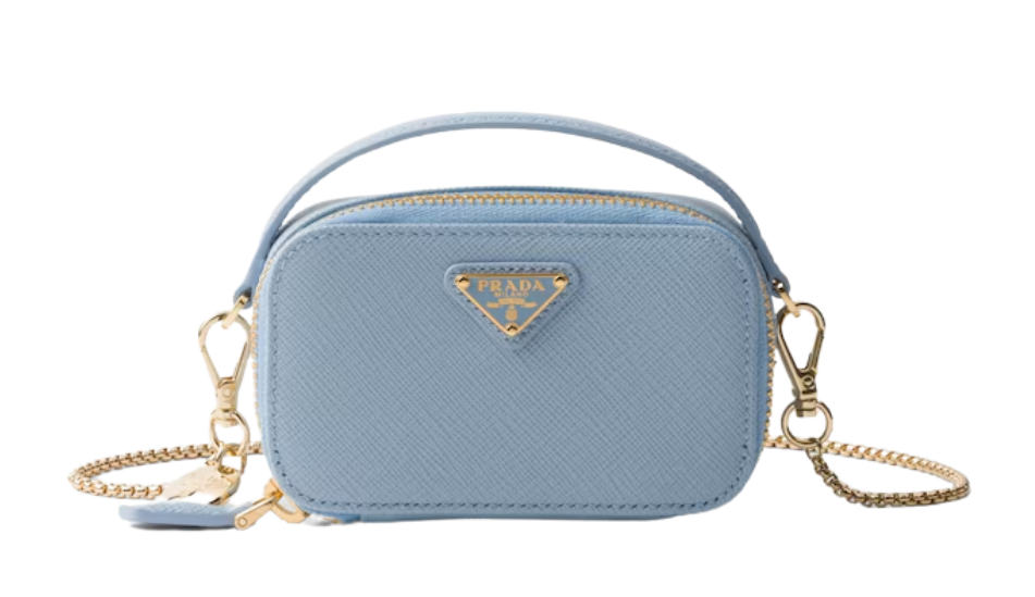 Saffiano leather mini-pouch