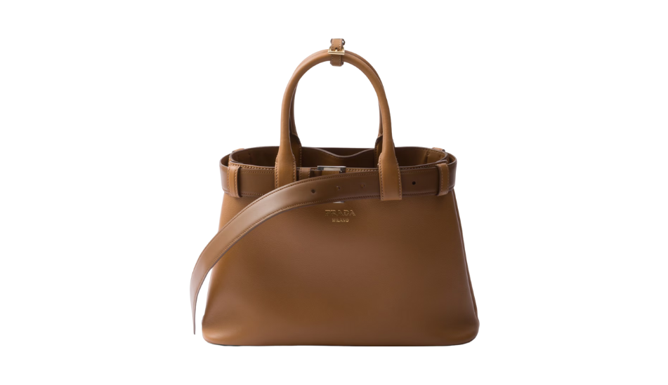 Prada Buckle small leather handbag with belt