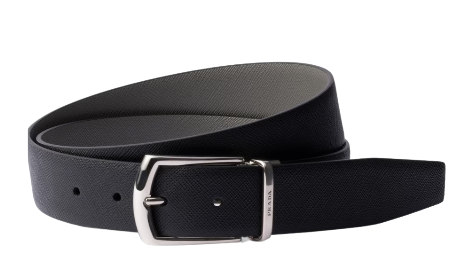Reversible Saffiano leather belt