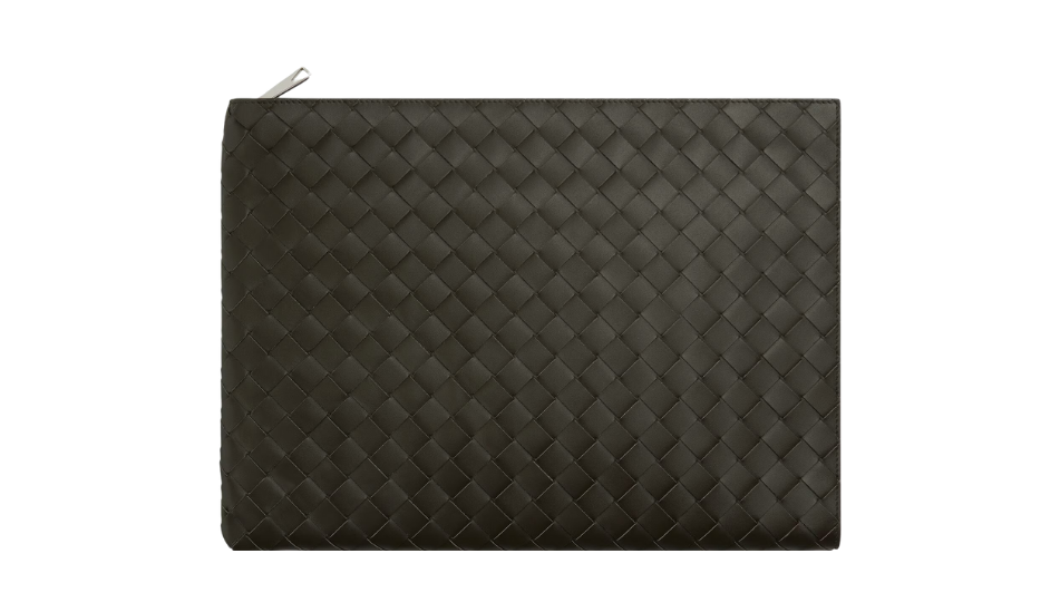 Intrecciato Half Zipped Pouch