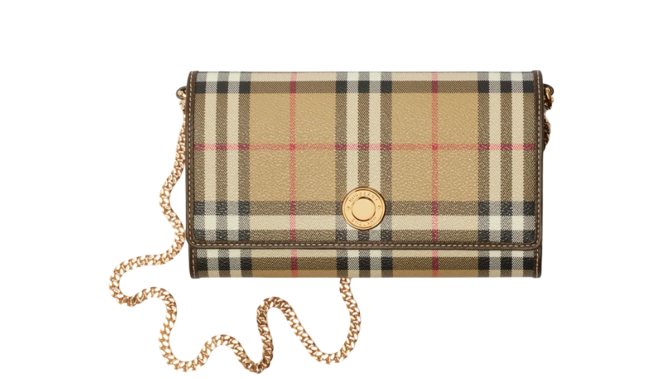 Check Chain Strap Wallet