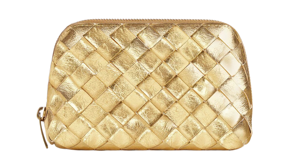 Intrecciato Small Half-Moon Beauty Pouch