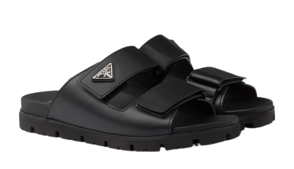 Leather strap sandals