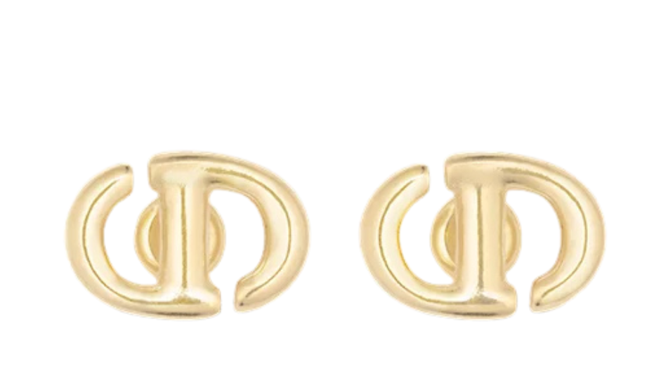 CD Navy Stud Earrings