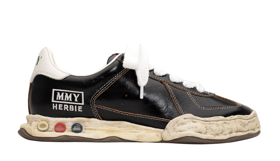 "HERBIE" OG Sole Wrinkled Leather Low-top Sneaker