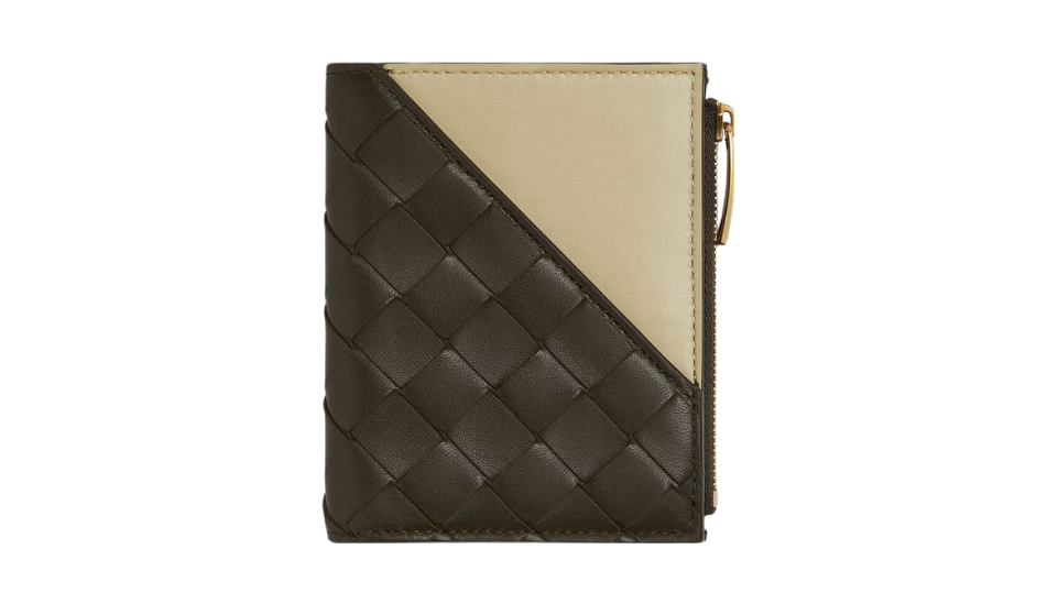 Intrecciato Diagonal Small Bi-Fold Wallet