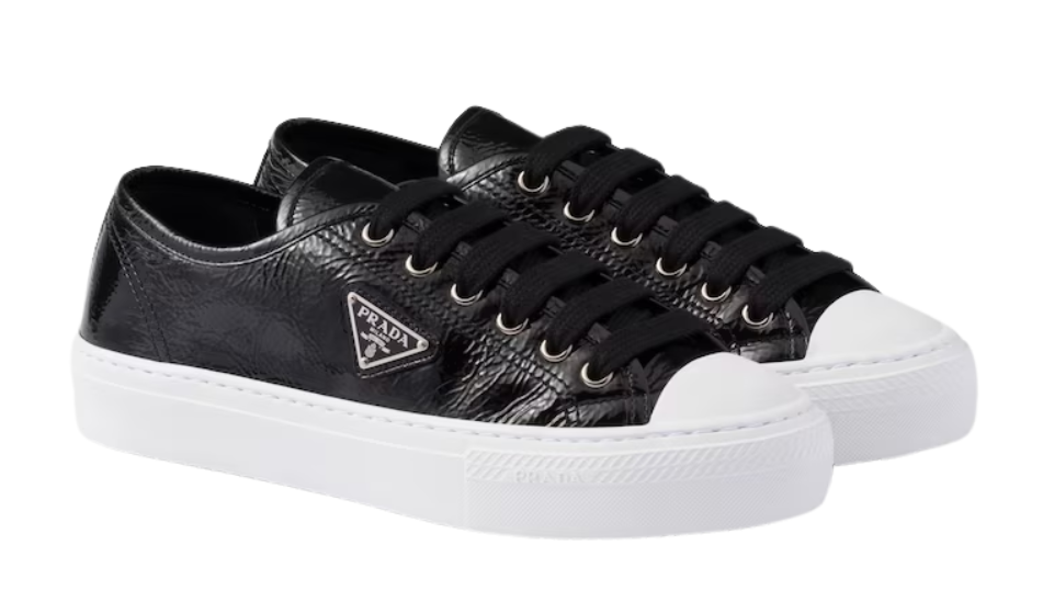 Naplak patent leather sneakers