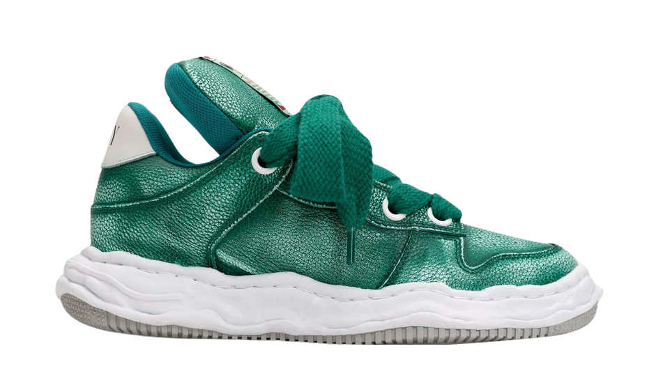 "WAYNE PUFFER" OG Sole Brushed Shrink Leather Low-top Sneaker