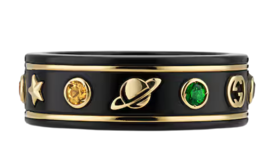 Icon ring with gemstones