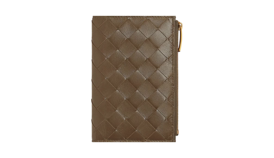 Medium Intrecciato Bi-Fold Zip Wallet