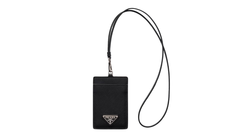 Saffiano Leather Badge Holder