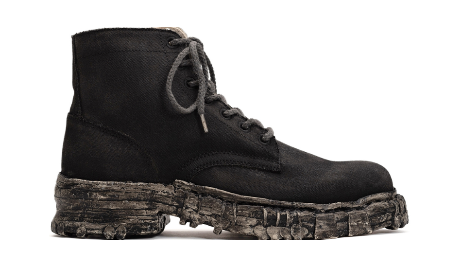 Vintage-like Sole Over-dyed Canvas Boots