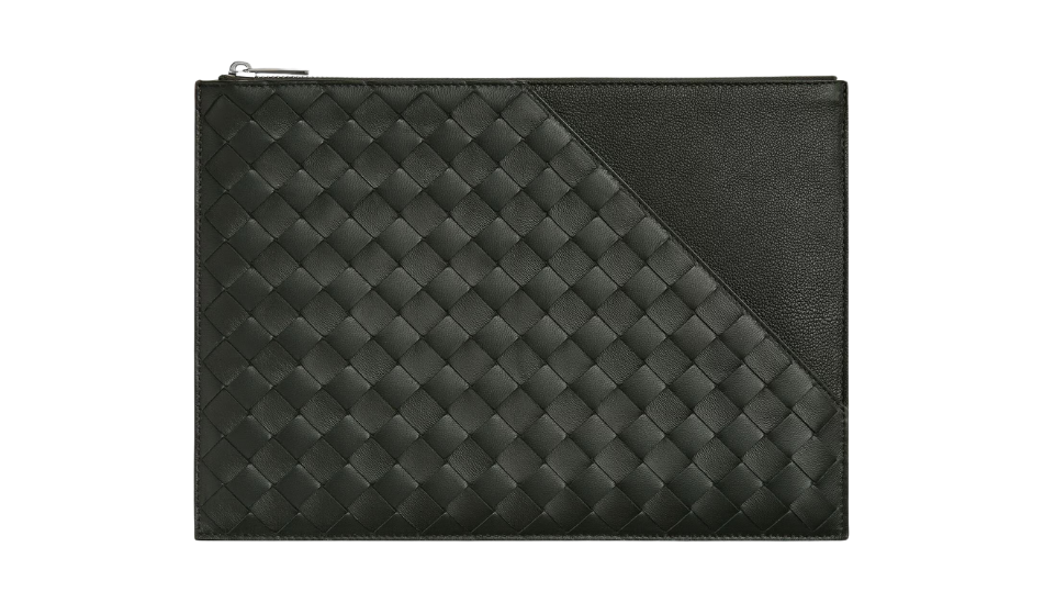 Intrecciato Diagonal Flat Pouch