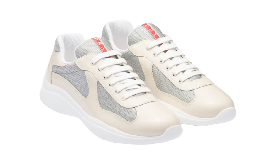 Prada America's Cup patent leather and bike fabric sneakers