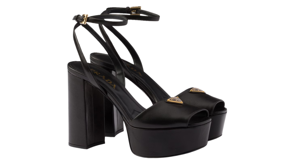 Nappa leather platform sandals