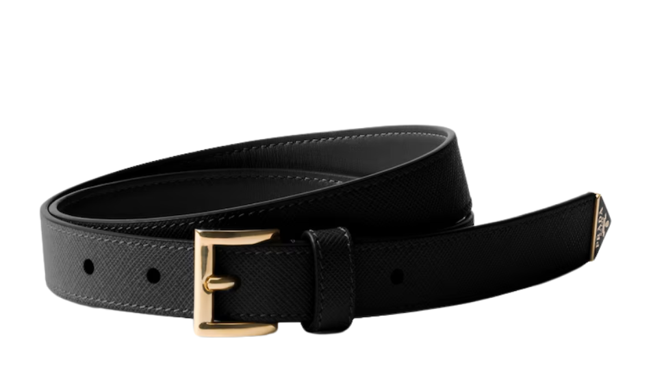 Saffiano leather belt
