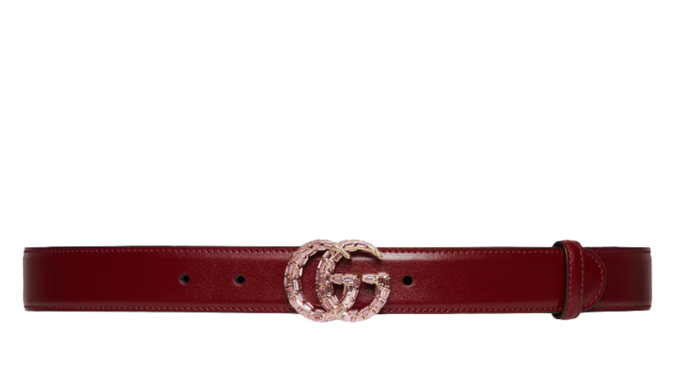 GG Marmont thin belt with crystals