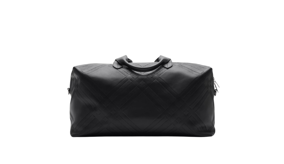 Embossed Check Duffle Bag