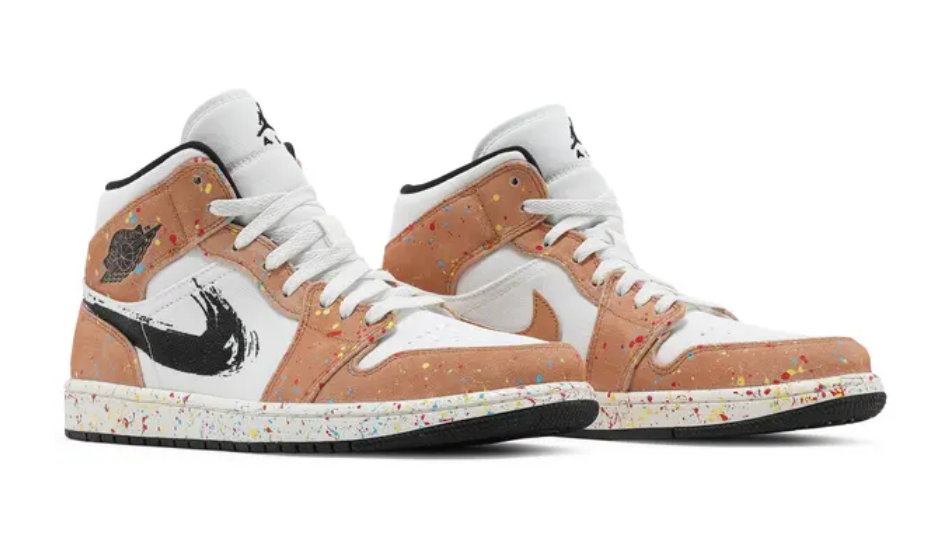 Air Jordan 1 Mid SE 'Brushstroke Paint Splatter'