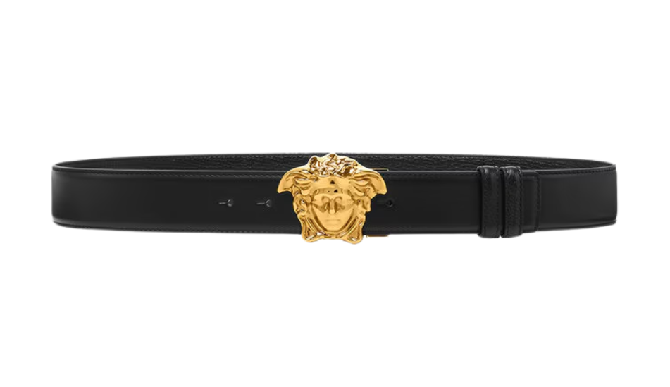 La Medusa Reversible Leather Belt 4 cm