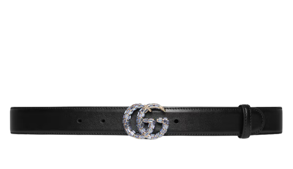 GG Marmont thin belt with crystals