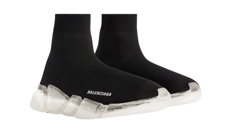 Women's Speed 2.0 Full Clear Sole Recycled Knit Sneaker in Black