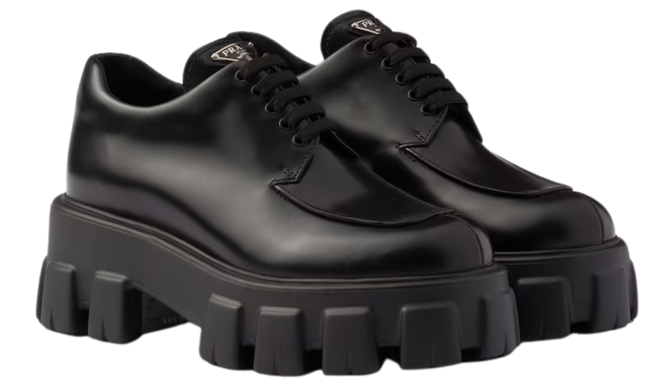 Monolith brushed leather lace-up shoes