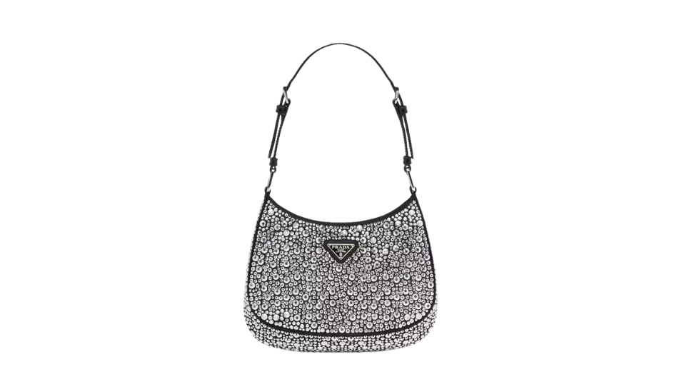 Prada Cleo satin bag with crystals