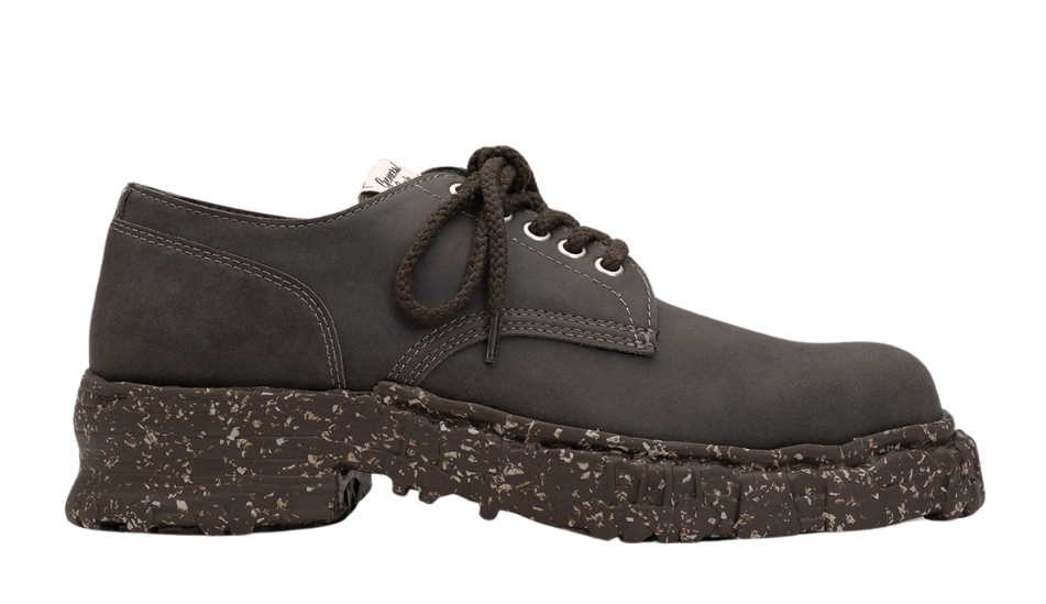 Vintage-like Sole Synthetic Leather Lace-up Shoes