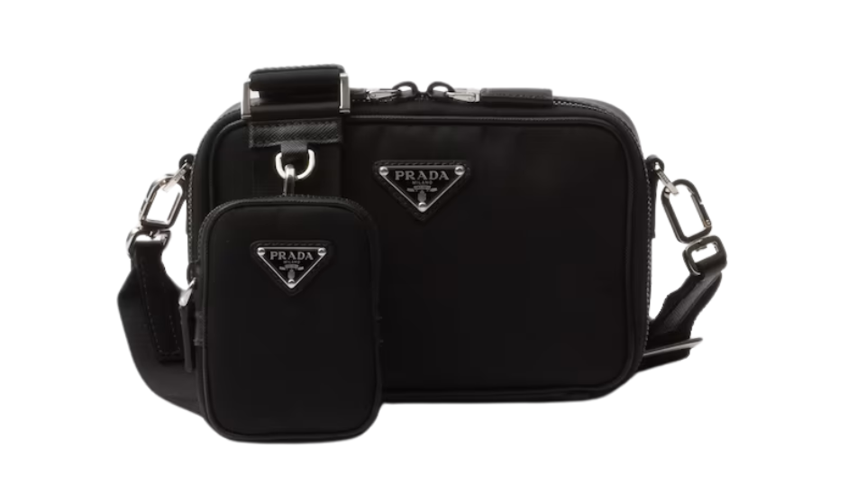 Prada Brique Re-Nylon and Saffiano leather bag