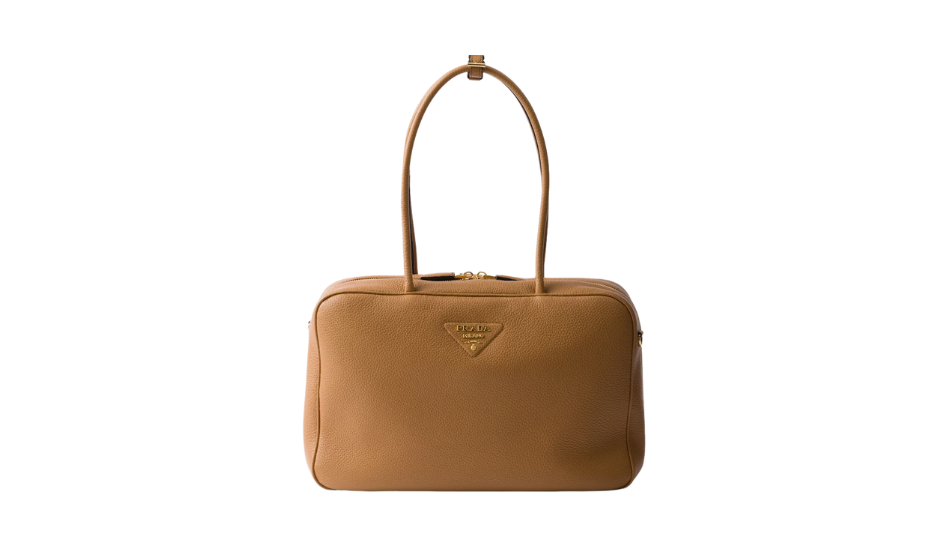 Large leather top-handle bag