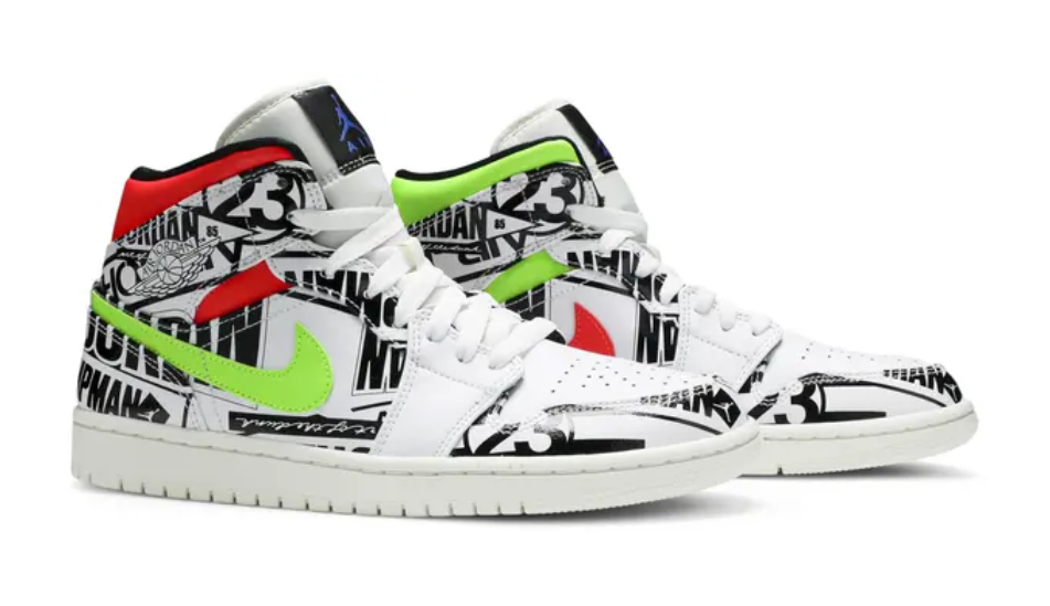 Air Jordan 1 Mid 'Over-Print Logos'