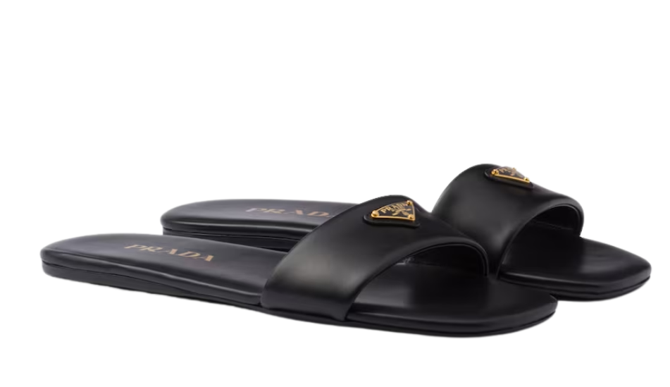 Leather slides