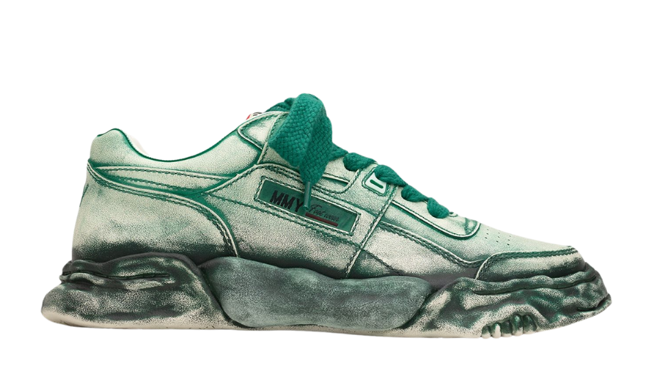 "PARKER" OG Sole Faded Effect Leather Low-top Sneaker