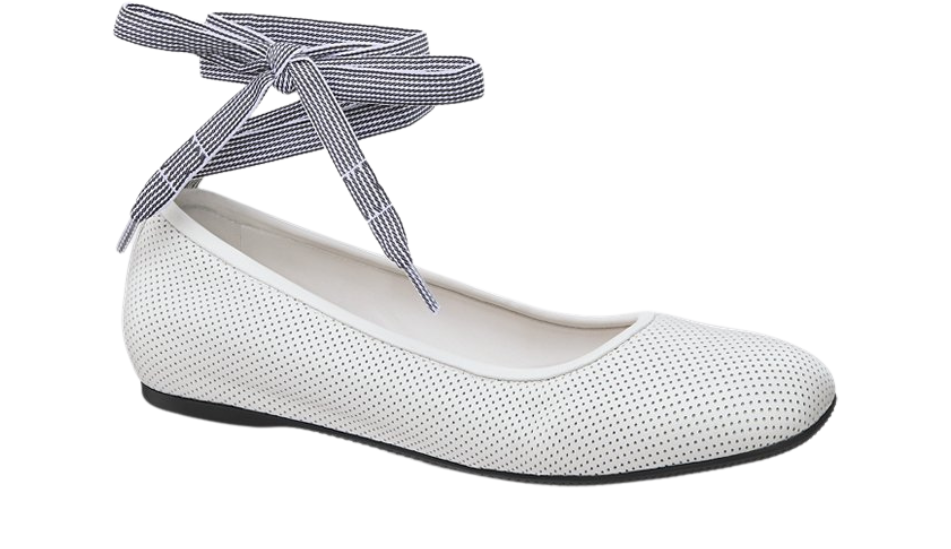 D-Journey Lace-Up Ballet Flat