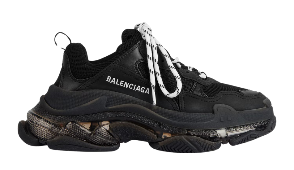 Women's Triple S Clear Sole Sneaker in Black