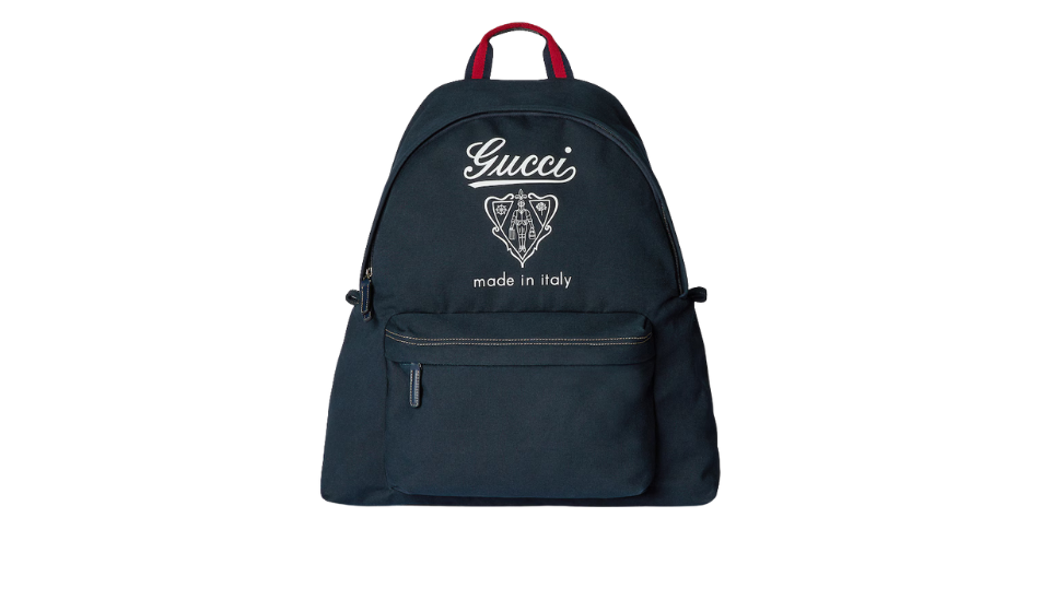 Medium printed canvas backpack