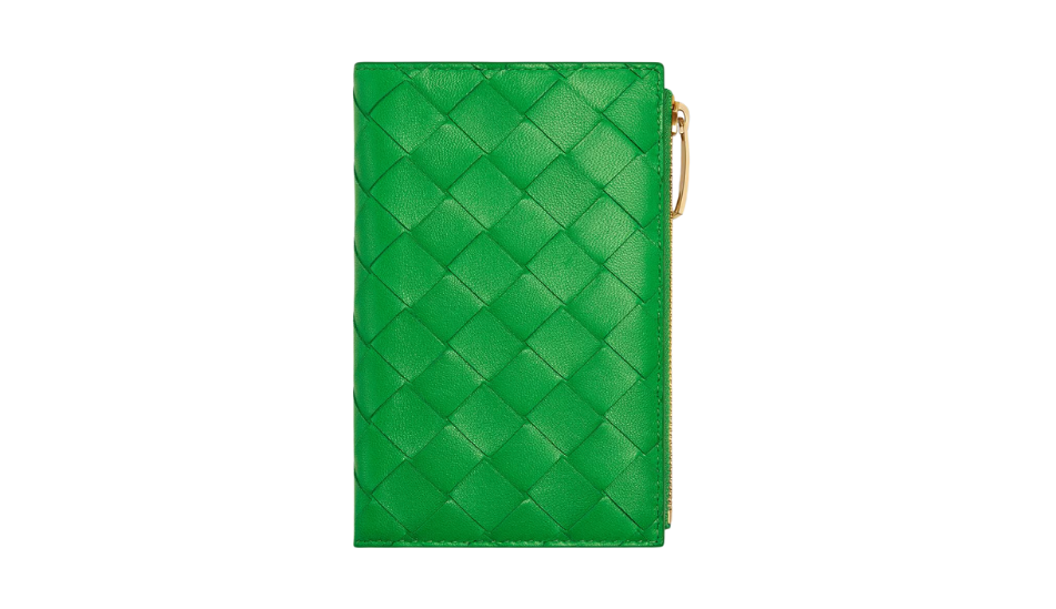 Medium Intrecciato Bi-Fold Zip Wallet