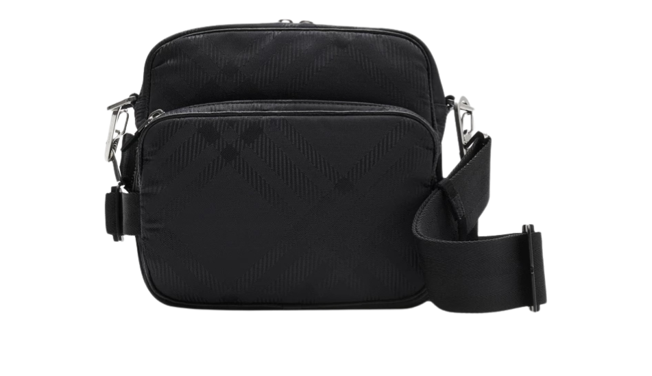 Check Jacquard Pocket Crossbody Bag