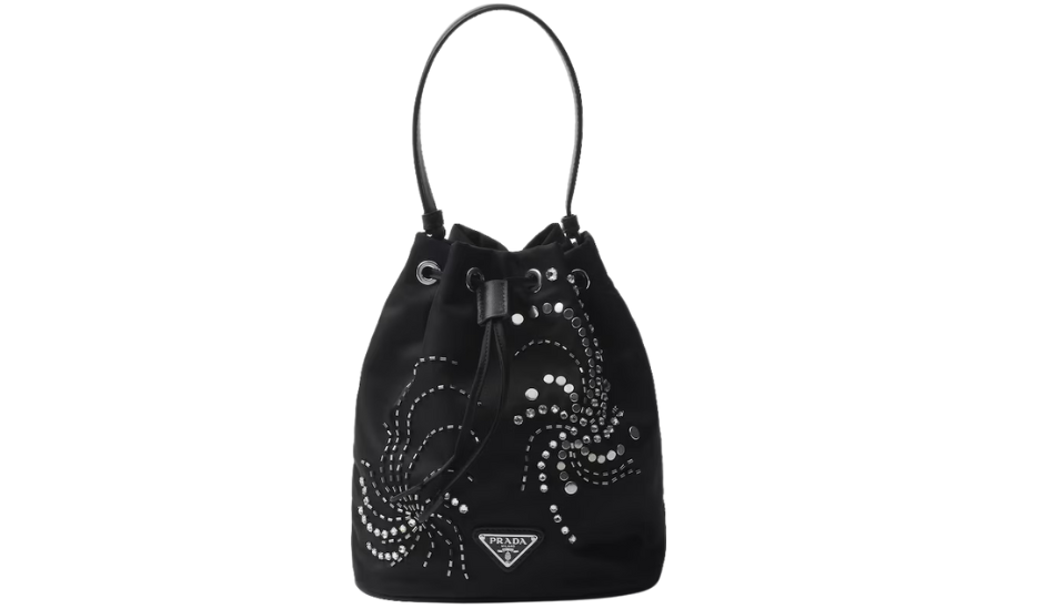 Re-Nylon embroidered mini-bag