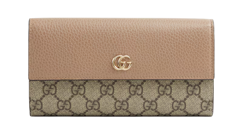GG Marmont bi-color continental wallet
