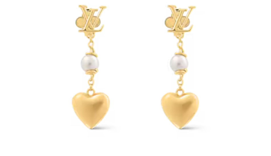LV Heart Earrings