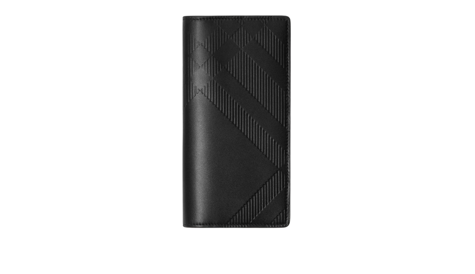 Embossed Check Continental Wallet
