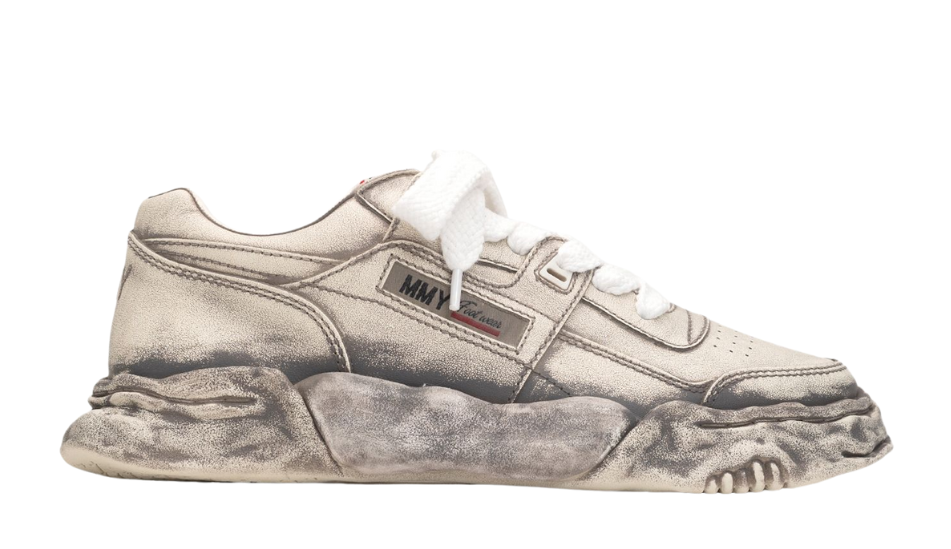 "PARKER" OG Sole Faded Effect Leather Low-top Sneaker