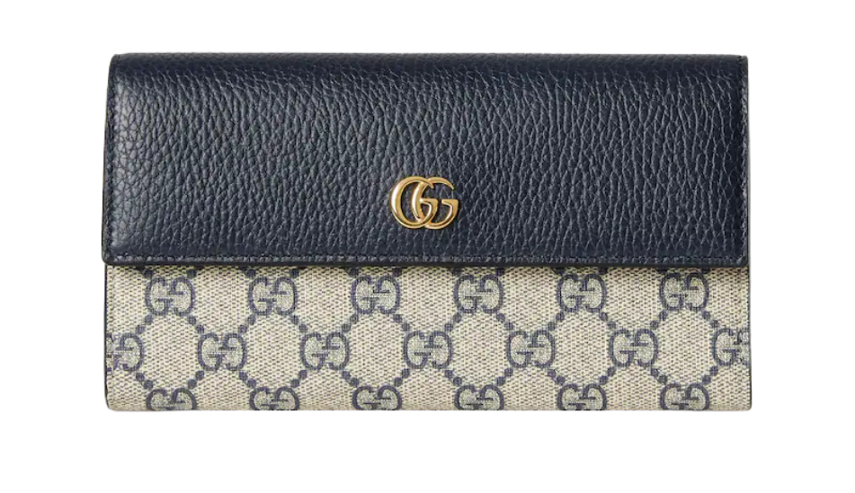 GG Marmont bi-color continental wallet