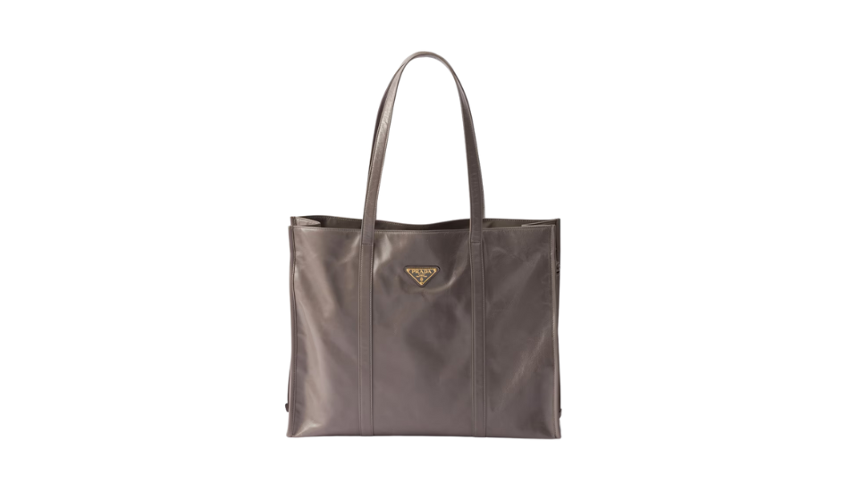 Large leather tote bag