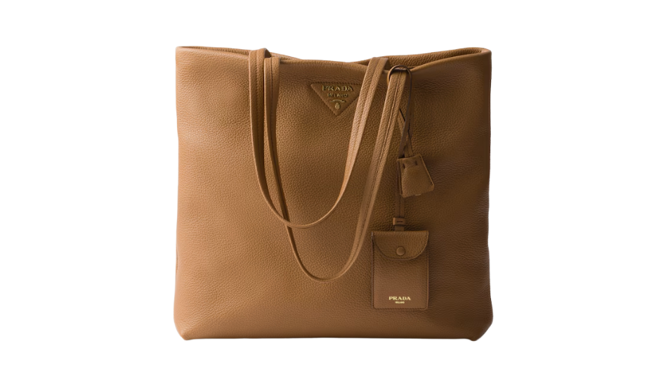 Large leather tote bag