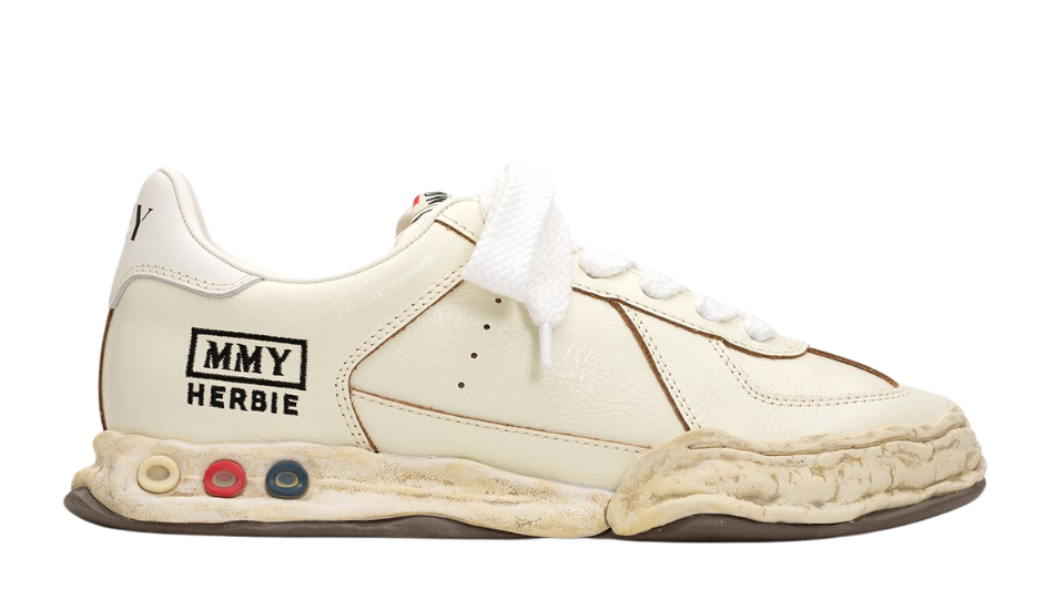 "HERBIE" OG Sole Wrinkled Leather Low-top Sneaker