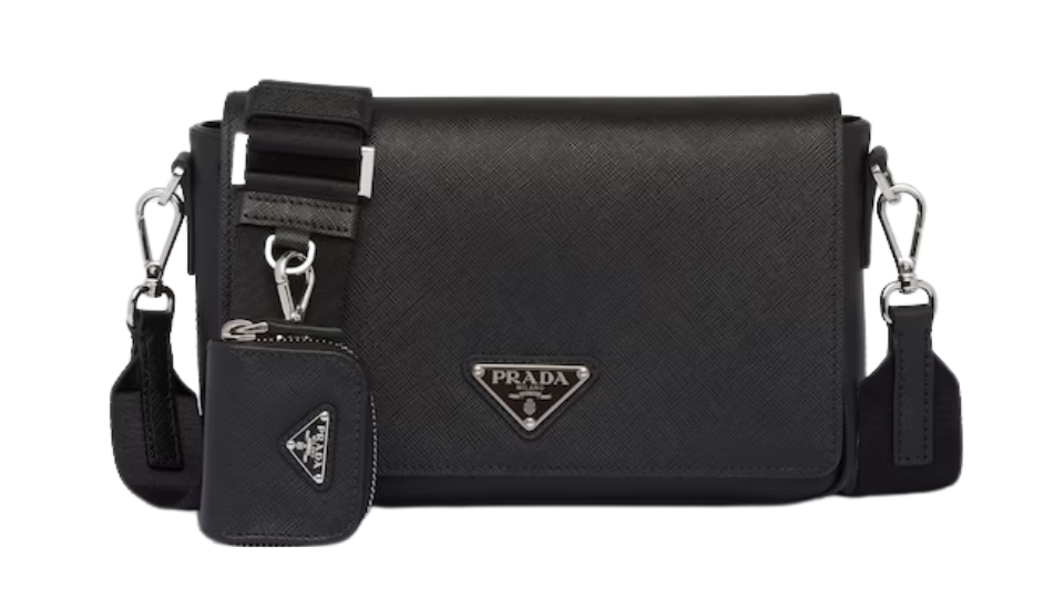 Saffiano leather shoulder bag