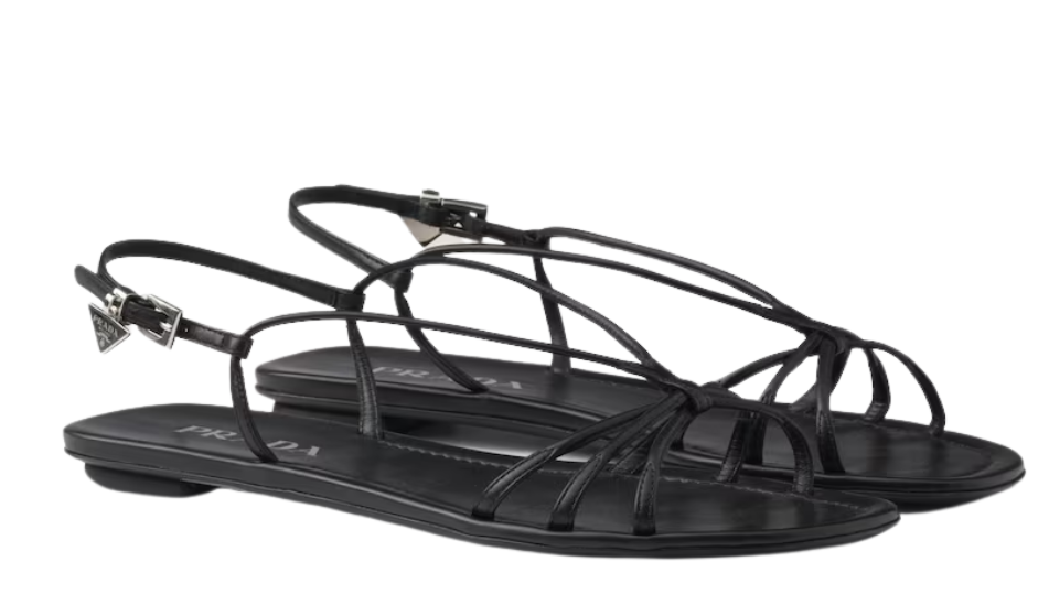 Flat leather sandals